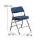 Flash Furniture Navy Fabric Folding Chair AW-MC320AF-NVY-GG - alternate 2