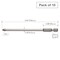 Vessel Power Bit 1/4" Hex B, +1x4.5x100H, PK10 B35P145100H - alternate 2