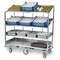 Lakeside Glass Rack/Dish Sorting Cart; 2 Flat, 2 Angled 28"x70" Shelves B596 - alternate 1