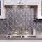 Fasade Fasade 18in x 24in Monaco Crosshatch Silver Backsplash Panel 5pk PB6821 - alternate 1