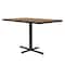 Correll Rectangle Cafe Bistro and Breakroom Pedestal Table, High Pressure Laminate Top, Medium Oak BCT3042-06 - alternate 5