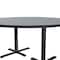 Correll Round Cafe Bistro and Breakroom Pedestal Table, High Pressure Laminate Top, Gray Granite BCT60R-15 - alternate 4