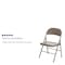 Flash Furniture Folding Chair, Gray, Metal, Double Braced BD-F002-GY-GG - alternate 7