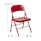 Flash Furniture Chair, Metal Folding, Red, Double Braced BD-F002-RED-GG - alternate 6