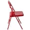 Flash Furniture Chair, Metal Folding, Red, Double Braced BD-F002-RED-GG - alternate 2