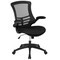 Flash Furniture Mid-Back Black Mesh Swivel Ergonomic Task Office Chair with Flip-Up Arms BL-X-5M-BK-GG