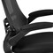 Flash Furniture Mid-Back Black Mesh Swivel Ergonomic Task Office Chair with Flip-Up Arms BL-X-5M-BK-GG