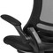 Flash Furniture Mid-Back Black Mesh Swivel Ergonomic Task Office Chair with Flip-Up Arms BL-X-5M-BK-GG