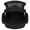 Flash Furniture Mid-Back Black Mesh Swivel Ergonomic Task Office Chair with Flip-Up Arms BL-X-5M-BK-GG