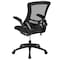 Flash Furniture Mesh Task Chair, 20 3/4-, Padded Flip-up, Back, Seat, Frame: Black BL-X-5M-BK-GG - alternate 2