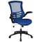 Flash Furniture Desk Chair Blue Mesh Mid-Back Desk Chair, Foam, Mesh, Metal, Plastic, Plywood, Blue Mesh BL-X-5M-BLUE-GG - alternate 9