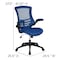 Flash Furniture Desk Chair Blue Mesh Mid-Back Desk Chair, Foam, Mesh, Metal, Plastic, Plywood, Blue Mesh BL-X-5M-BLUE-GG - alternate 7