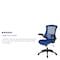 Flash Furniture Desk Chair Blue Mesh Mid-Back Desk Chair, Foam, Mesh, Metal, Plastic, Plywood, Blue Mesh BL-X-5M-BLUE-GG - alternate 3
