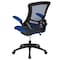 Flash Furniture Desk Chair Blue Mesh Mid-Back Desk Chair, Foam, Mesh, Metal, Plastic, Plywood, Blue Mesh BL-X-5M-BLUE-GG - alternate 10