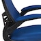 Flash Furniture Desk Chair Blue Mesh Mid-Back Desk Chair, Foam, Mesh, Metal, Plastic, Plywood, Blue Mesh BL-X-5M-BLUE-GG - alternate 5