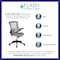 Flash Furniture Mid-Back Dark Gray Mesh Ergonomic Task Desk Chair BL-X-5M-DKGY-GG - alternate 6