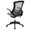 Flash Furniture Mid-Back Dark Gray Mesh Ergonomic Task Desk Chair BL-X-5M-DKGY-GG - alternate 7