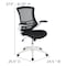 Flash Furniture Desk Chair, Mesh, Black Mesh/White Frame BL-X-5M-WH-BK-GG - alternate 4
