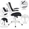 Flash Furniture Desk Chair, Mesh, Black Mesh/White Frame BL-X-5M-WH-BK-GG - alternate 3