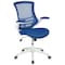 Flash Furniture Desk Chair Blue Mesh Mid-Back Desk Chair, Mesh, Blue Mesh/White Frame BL-X-5M-WH-BLUE-GG - alternate 10