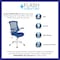 Flash Furniture Desk Chair Blue Mesh Mid-Back Desk Chair, Mesh, Blue Mesh/White Frame BL-X-5M-WH-BLUE-GG - alternate 2
