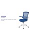 Flash Furniture Desk Chair Blue Mesh Mid-Back Desk Chair, Mesh, Blue Mesh/White Frame BL-X-5M-WH-BLUE-GG - alternate 4