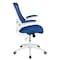Flash Furniture Desk Chair Blue Mesh Mid-Back Desk Chair, Mesh, Blue Mesh/White Frame BL-X-5M-WH-BLUE-GG - alternate 5