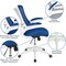 Flash Furniture Desk Chair Blue Mesh Mid-Back Desk Chair, Mesh, Blue Mesh/White Frame BL-X-5M-WH-BLUE-GG - alternate 7