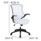 Flash Furniture Desk Chair White Mesh Mid-Back Desk Chair, Foam, Mesh, Metal, Plastic, Plywood, White Mesh BL-X-5M-WH-GG - alternate 7