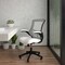 Flash Furniture Desk Chair White Mesh Mid-Back Desk Chair, Foam, Mesh, Metal, Plastic, Plywood, White Mesh BL-X-5M-WH-GG - alternate 1