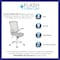 Flash Furniture Light Gray Mesh Mid-Back Chair BL-X-5M-WH-GY-GG - alternate 5