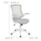 Flash Furniture Light Gray Mesh Mid-Back Chair BL-X-5M-WH-GY-GG - alternate 9