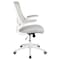Flash Furniture Light Gray Mesh Mid-Back Chair BL-X-5M-WH-GY-GG - alternate 2