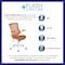 Flash Furniture Desk Chair, Mesh, Tan Mesh/White Frame BL-X-5M-WH-TAN-GG - alternate 9