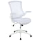 Flash Furniture Desk Chair White Mesh Mid-Back Desk Chair, Mesh, White Mesh/White Frame BL-X-5M-WH-WH-GG - alternate 8