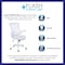 Flash Furniture Desk Chair White Mesh Mid-Back Desk Chair, Mesh, White Mesh/White Frame BL-X-5M-WH-WH-GG - alternate 10