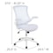 Flash Furniture Desk Chair White Mesh Mid-Back Desk Chair, Mesh, White Mesh/White Frame BL-X-5M-WH-WH-GG - alternate 3