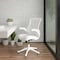 Flash Furniture Desk Chair White Mesh Mid-Back Desk Chair, Mesh, White Mesh/White Frame BL-X-5M-WH-WH-GG - alternate 1