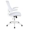 Flash Furniture Desk Chair White Mesh Mid-Back Desk Chair, Mesh, White Mesh/White Frame BL-X-5M-WH-WH-GG - alternate 6