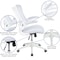 Flash Furniture Desk Chair White Mesh Mid-Back Desk Chair, Mesh, White Mesh/White Frame BL-X-5M-WH-WH-GG - alternate 2