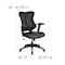 Flash Furniture Contemporary Chair Black High Back Exec Lea Chair, Adjustable Arms, 17-1/2" to 21-3/4" Height, Mesh BL-ZP-806-BK-LEA-GG - alternate 4