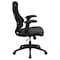 Flash Furniture Contemporary Chair Black High Back Exec Lea Chair, Adjustable Arms, 17-1/2" to 21-3/4" Height, Mesh BL-ZP-806-BK-LEA-GG - alternate 10