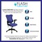 Flash Furniture Executive Chair, Blue Seat, Mesh Back BL-ZP-806-BL-GG - alternate 6