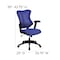 Flash Furniture Executive Chair, Blue Seat, Mesh Back BL-ZP-806-BL-GG - alternate 4