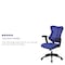 Flash Furniture Executive Chair, Blue Seat, Mesh Back BL-ZP-806-BL-GG - alternate 5