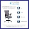 Flash Furniture Executive Chair, Gray  Seat, Mesh Back BL-ZP-806-GY-GG - alternate 9