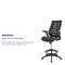 Flash Furniture Drafting Chair Black Mesh Drafting Chair, Mesh, Black BL-ZP-809D-BK-GG - alternate 8