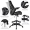 Flash Furniture Drafting Chair Black Mesh Drafting Chair, Mesh, Black BL-ZP-809D-BK-GG - alternate 2