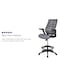 Flash Furniture Mesh Drafting Chair, Dark Gray BL-ZP-809D-DKGY-GG - alternate 4