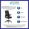 Flash Furniture Contemporary Chair Adjustable Arms, 17-1/2" to 21-1/2" Height, Mesh, Black BL-ZP-809-BK-GG - alternate 2